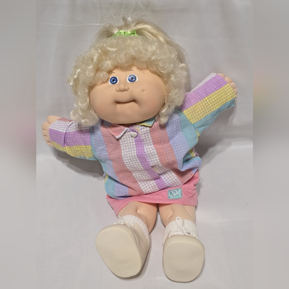 Colorful Kids Doll with Blonde Hair Cabbage Patch